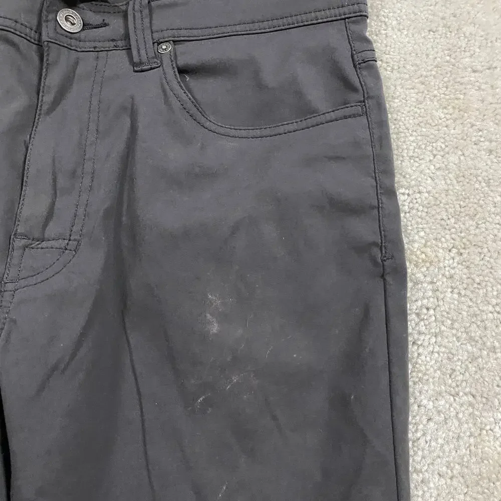 PrAna Pants Mens 32x32* Gray Slim Fit Nylon Stretch Chino Casual Travel Hiking